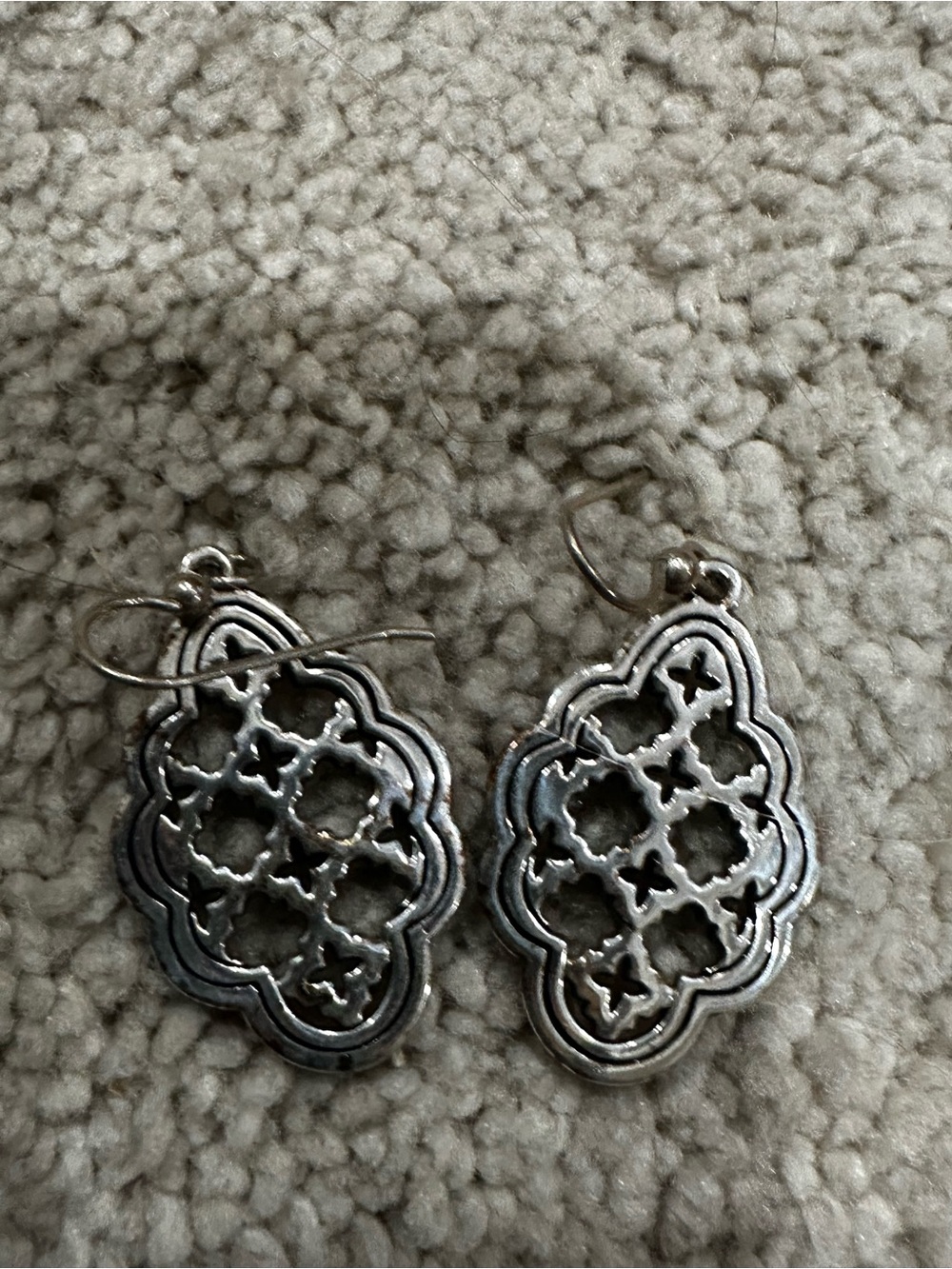 Brighton Silver Openwork Quatrefoil Drop Earrings